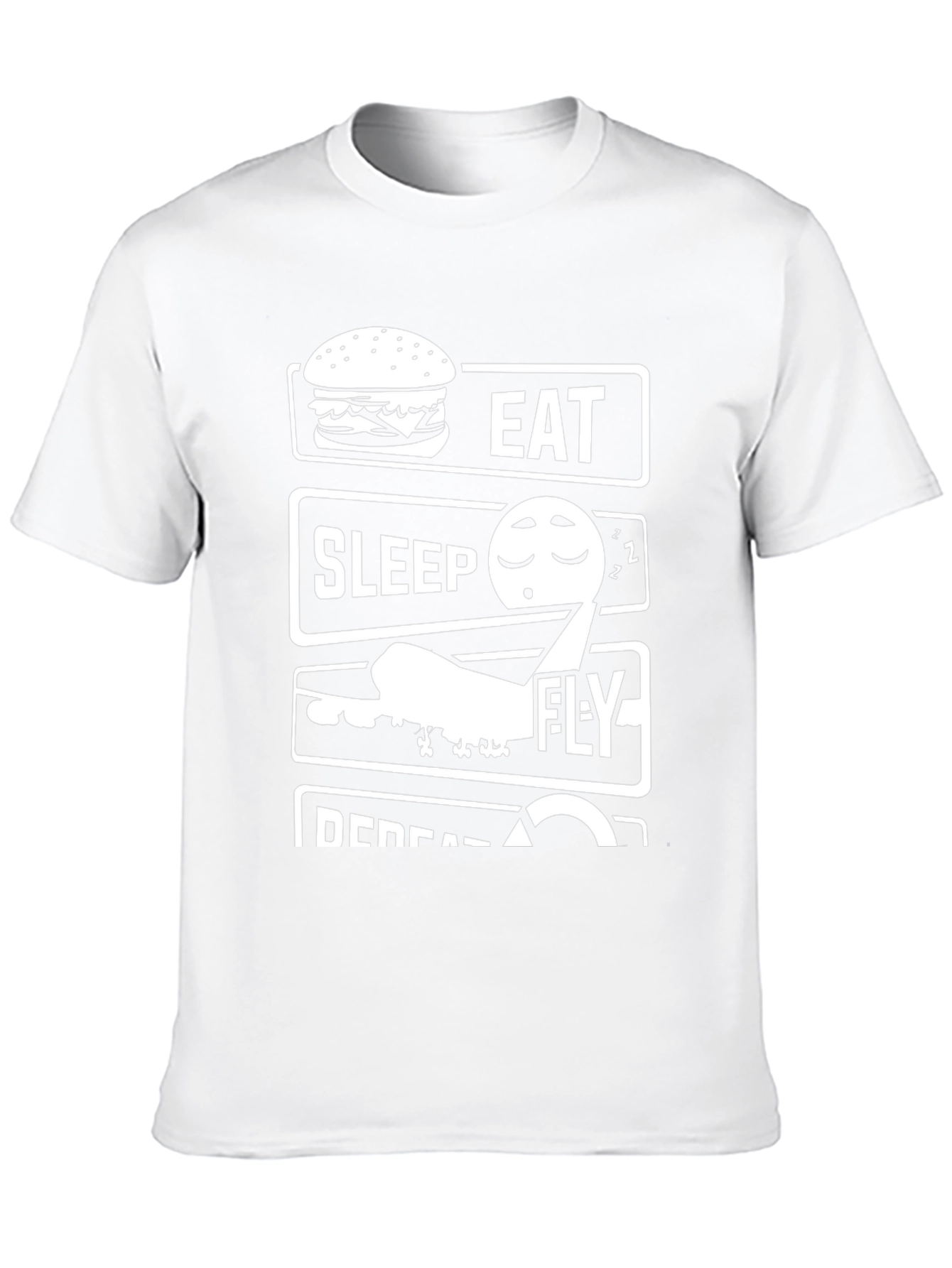 Eat Sleep Fly Repeat T-Shirt - Aviation Lovers Tee