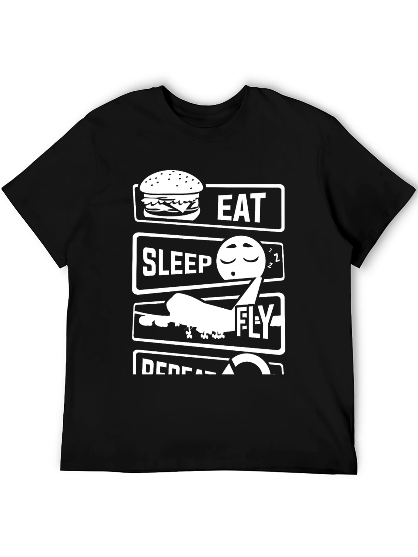 Eat Sleep Fly Repeat T-Shirt - Aviation Lovers Tee