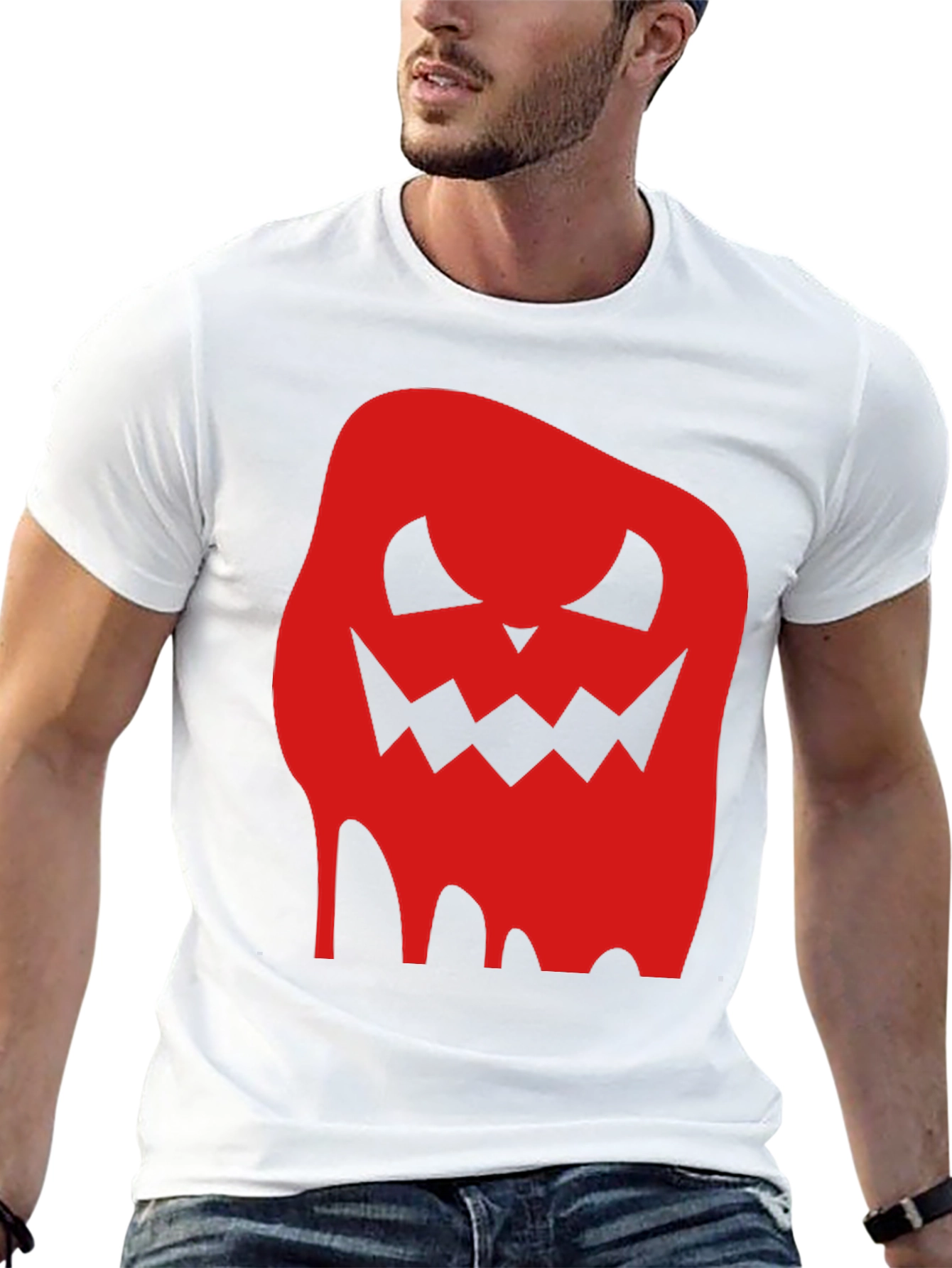 Halloween Ghost Face Graphic Tee