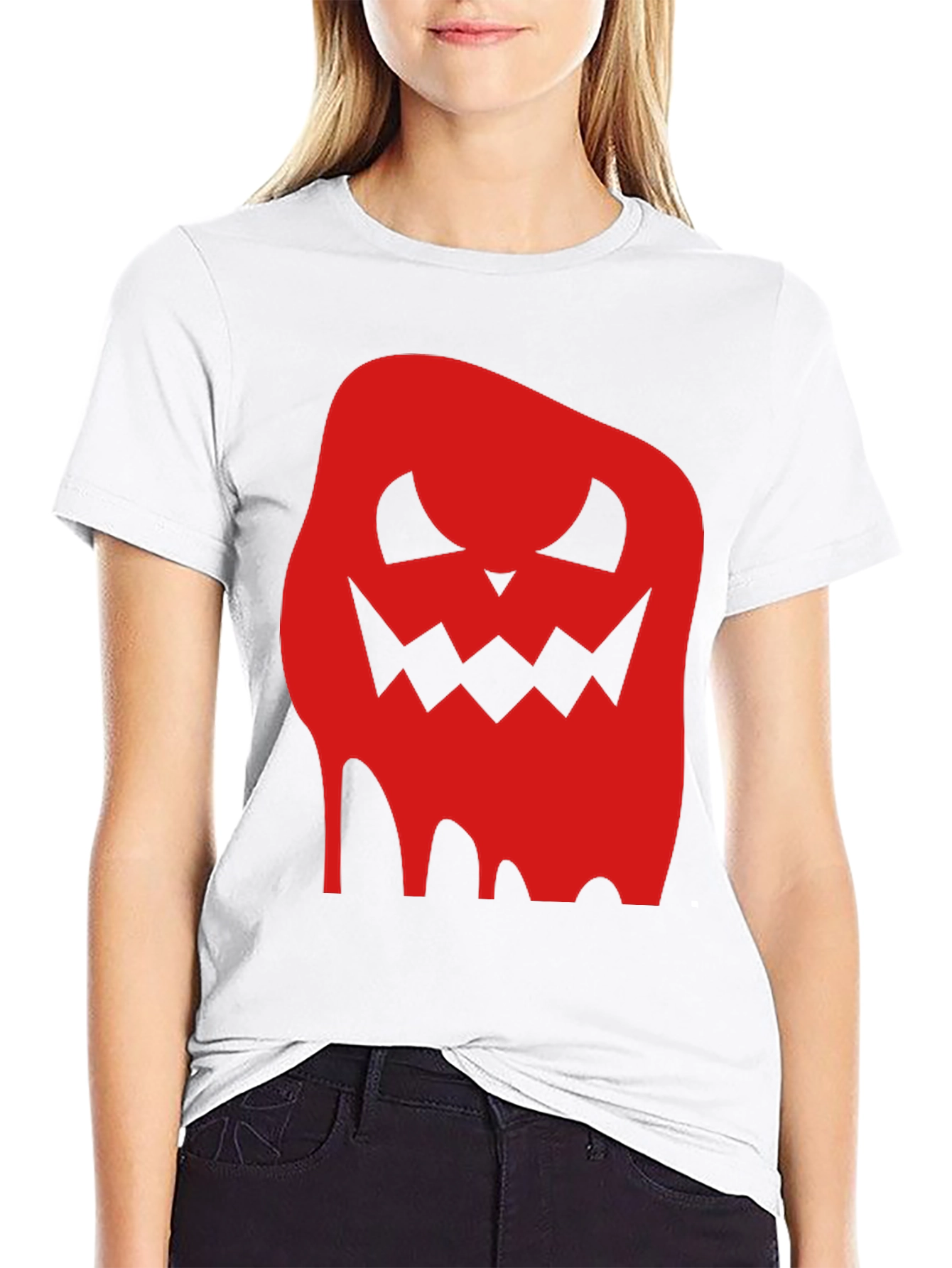 Halloween Ghost Face Graphic Tee
