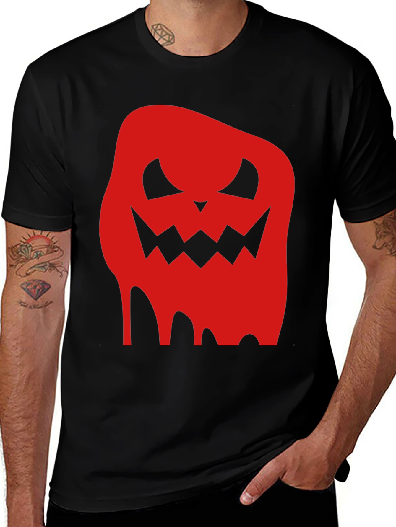 Halloween Ghost Face Graphic Tee