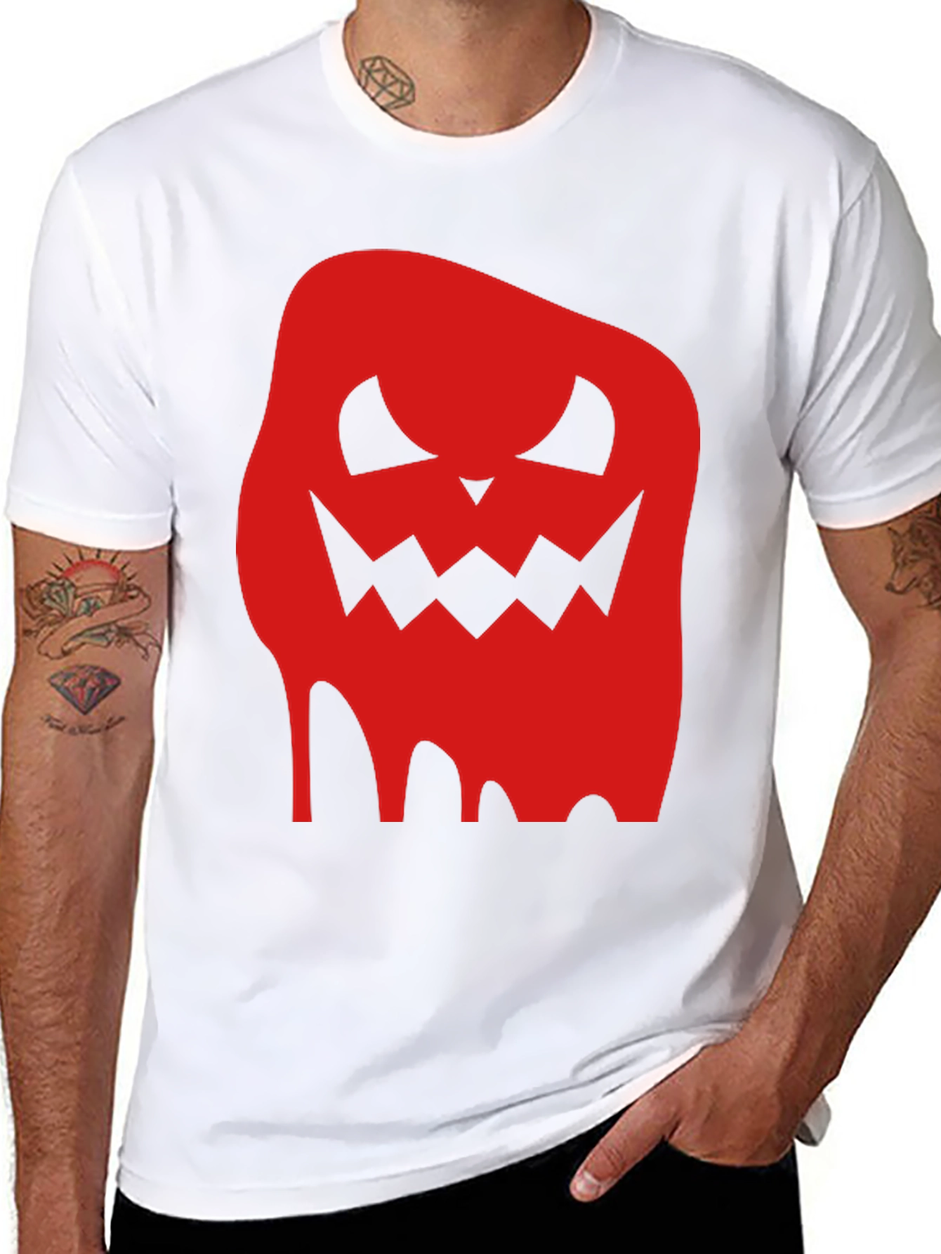 Halloween Ghost Face Graphic Tee