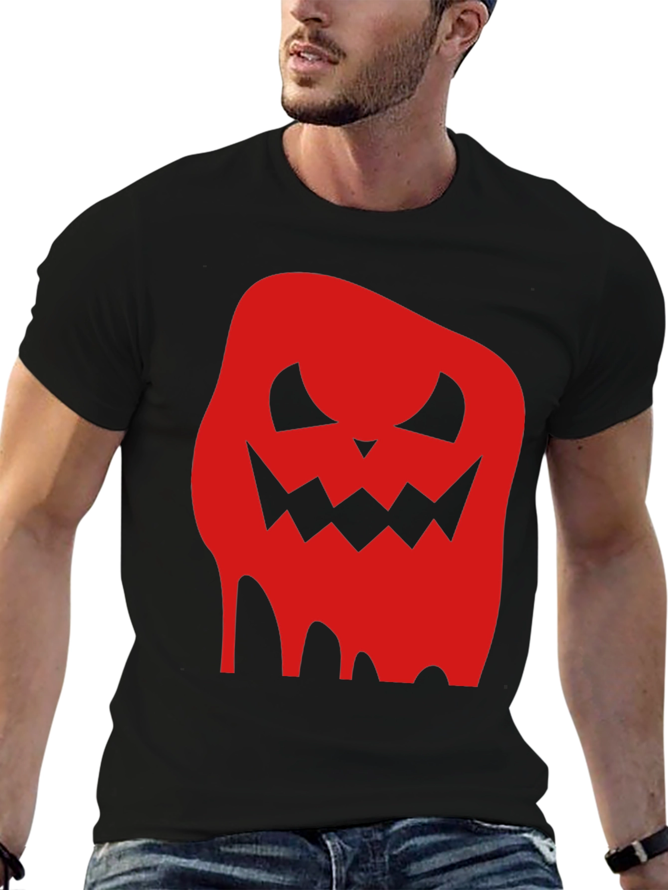 Halloween Ghost Face Graphic Tee