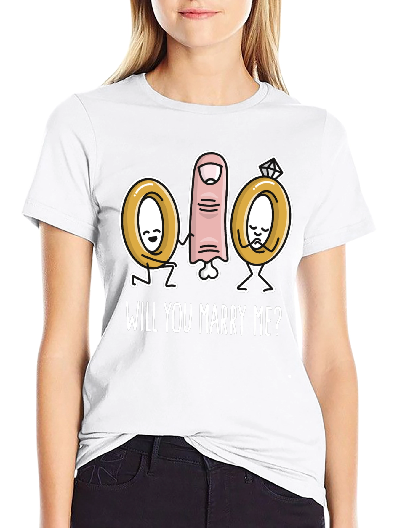 Marry Me Graphic T-Shirt Cute Proposal Tee