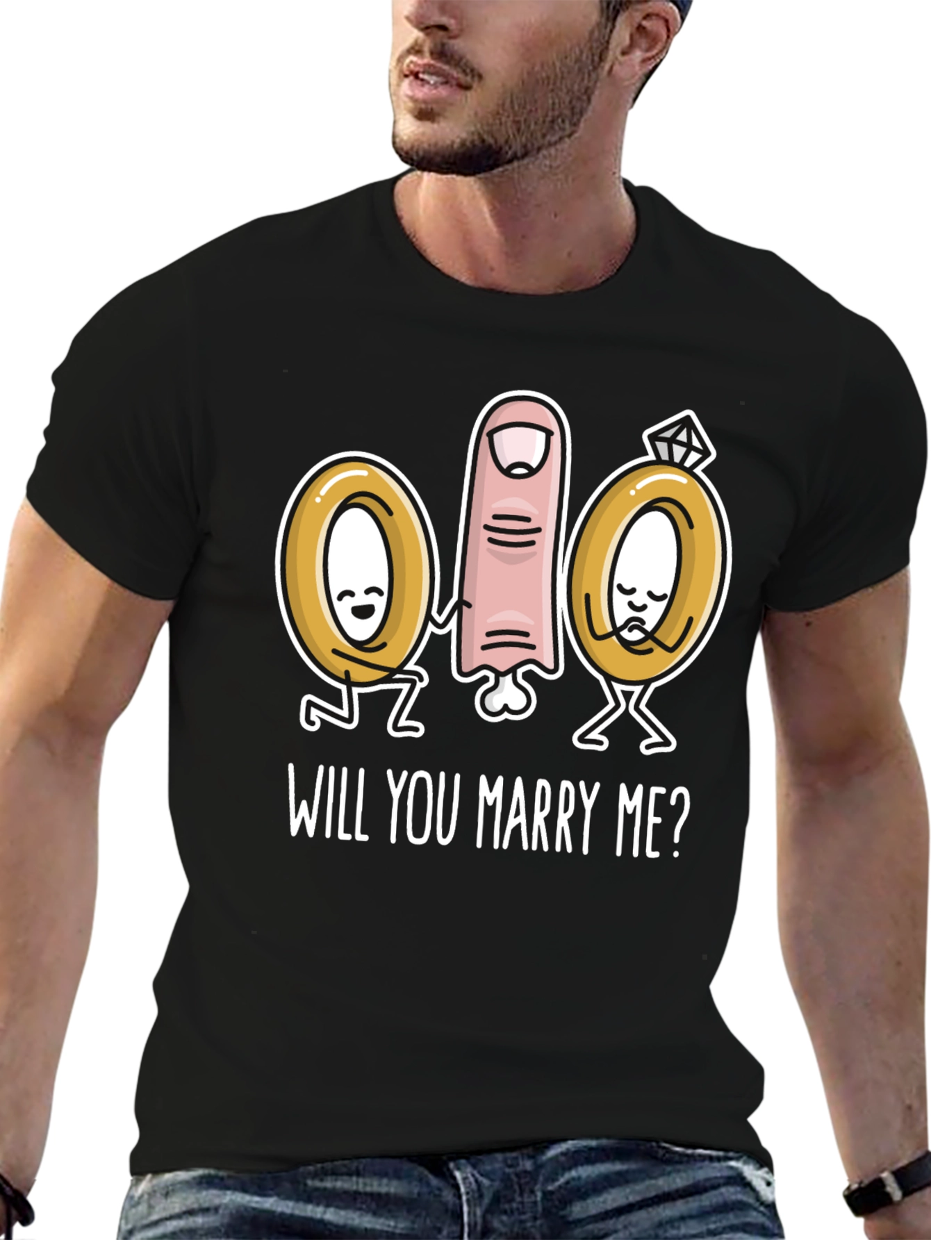 Marry Me Graphic T-Shirt Cute Proposal Tee
