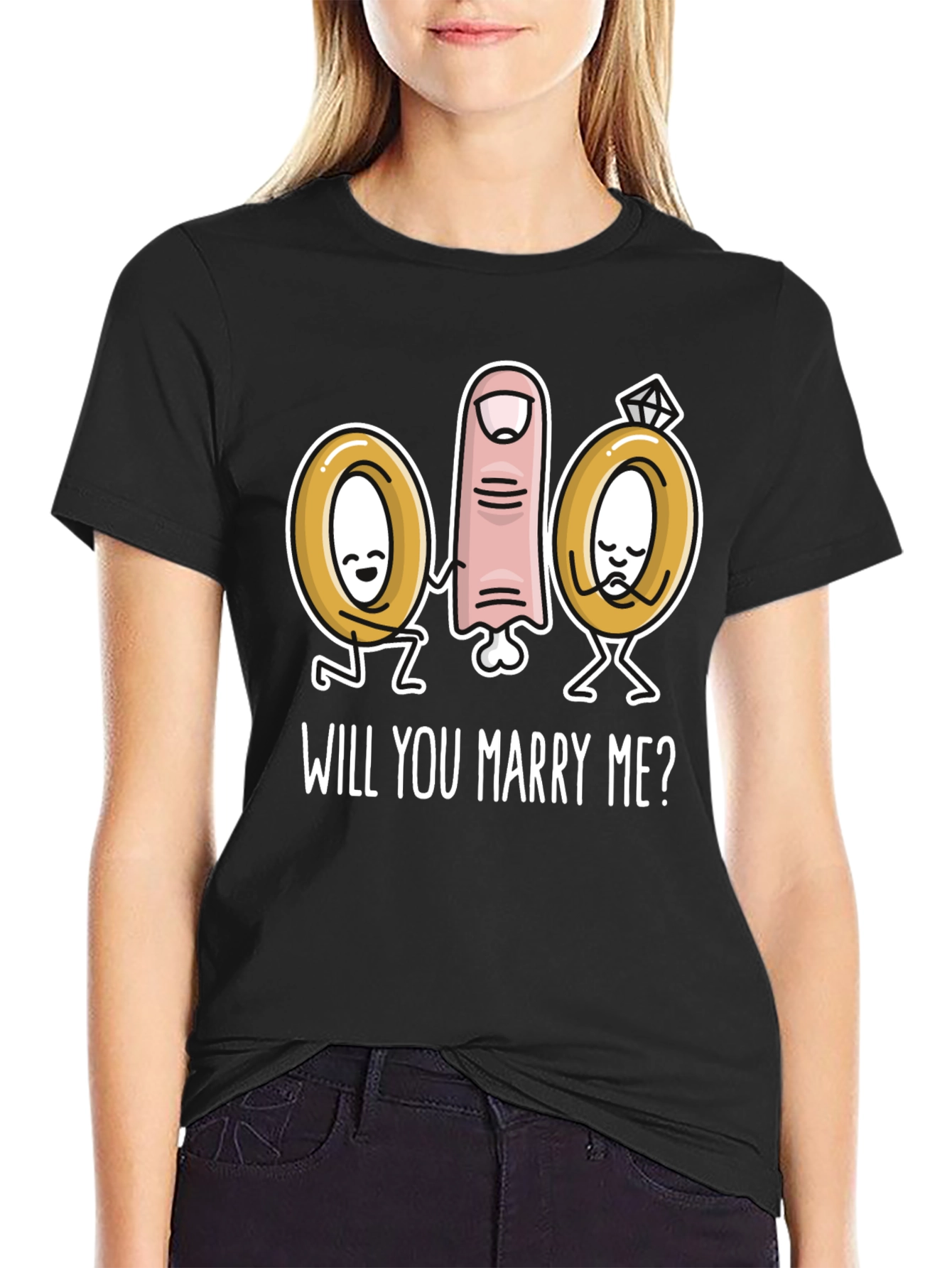 Marry Me Graphic T-Shirt Cute Proposal Tee