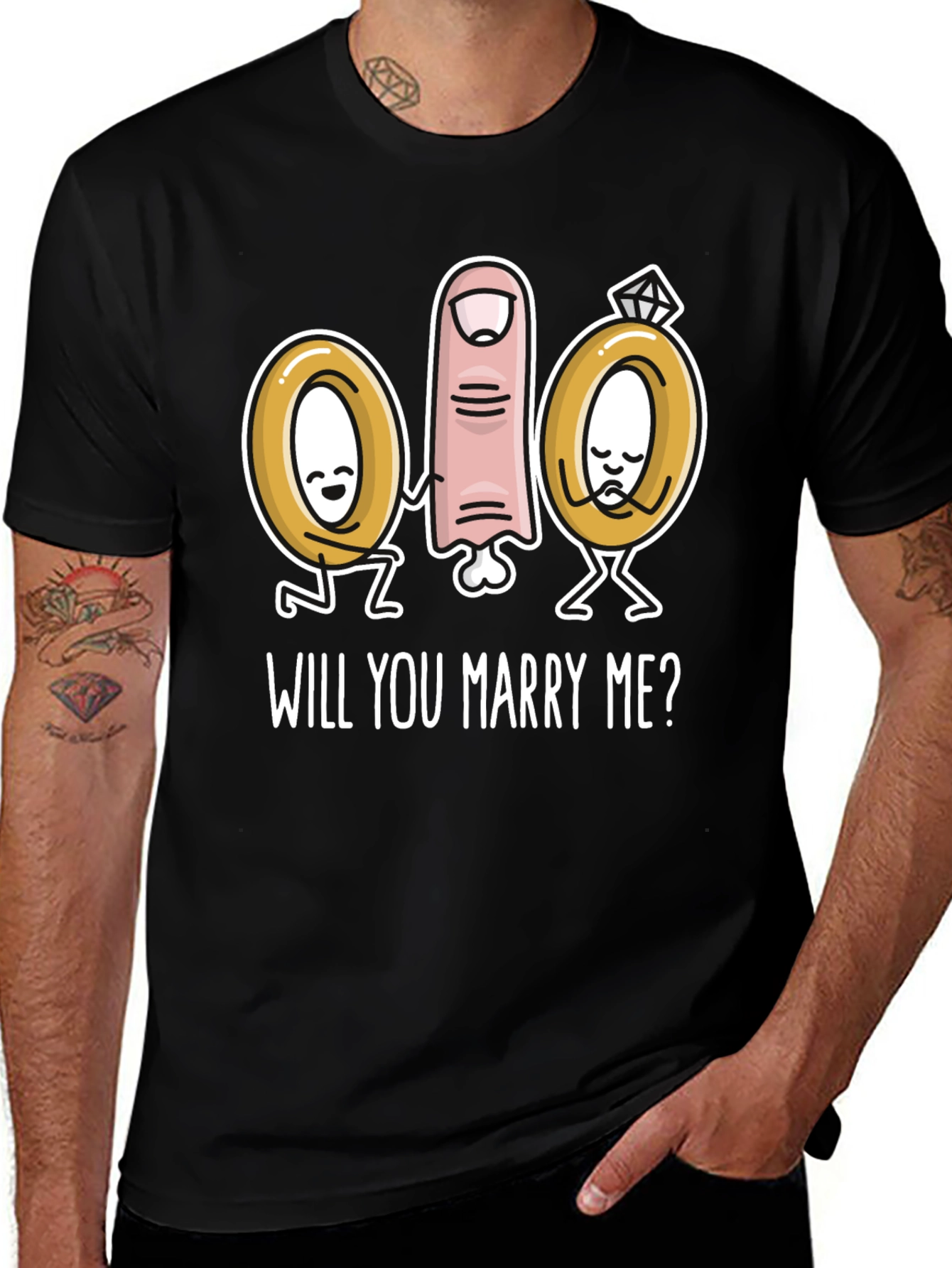 Marry Me Graphic T-Shirt Cute Proposal Tee