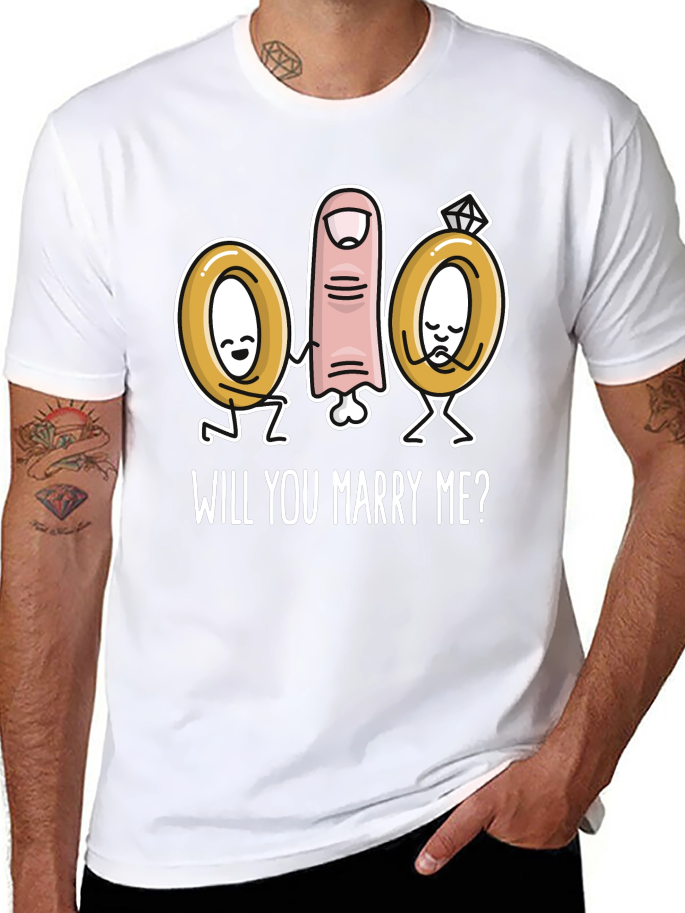Marry Me Graphic T-Shirt Cute Proposal Tee