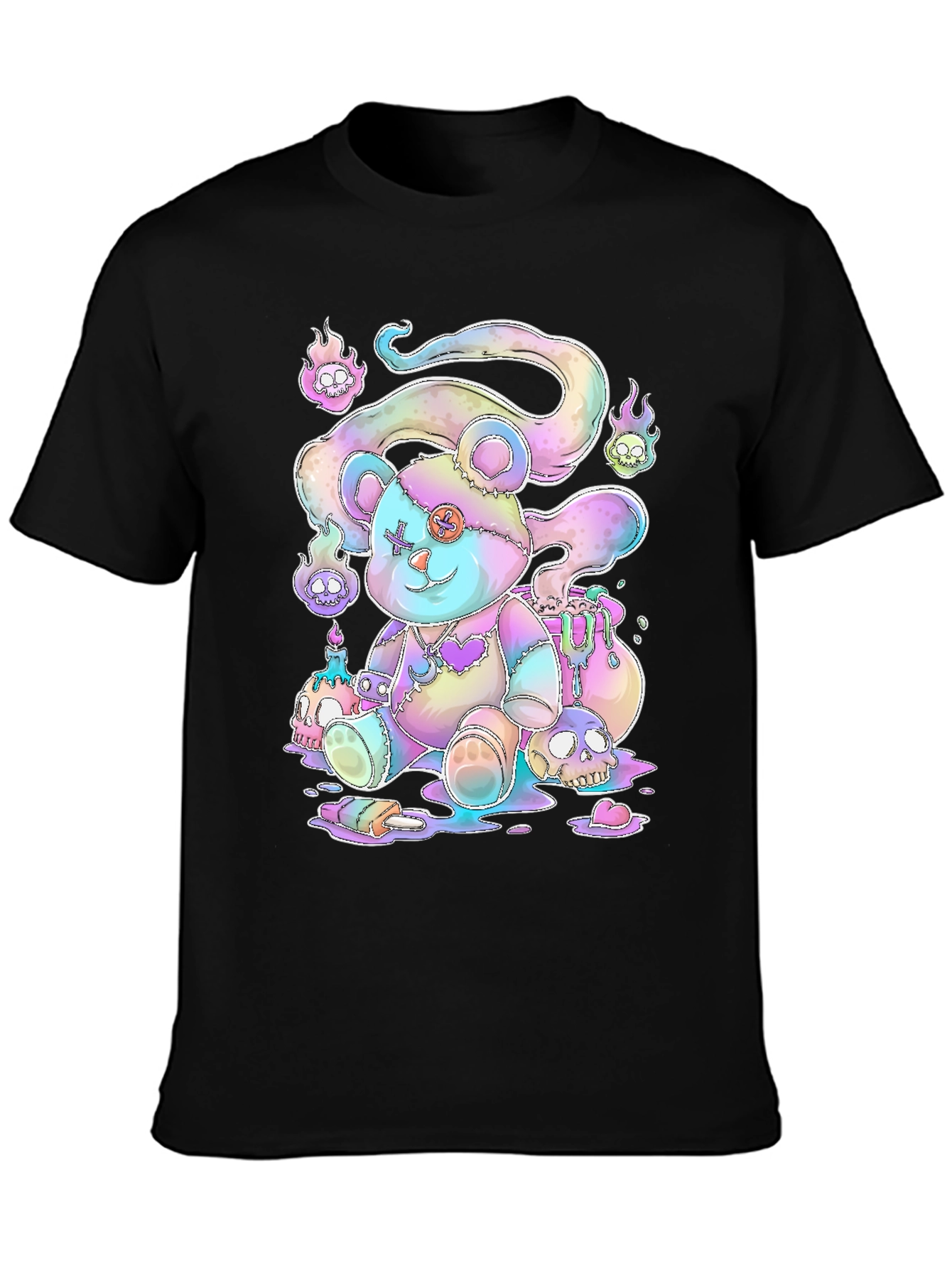 Gothic Pastel Teddy Bear Graphic Tee