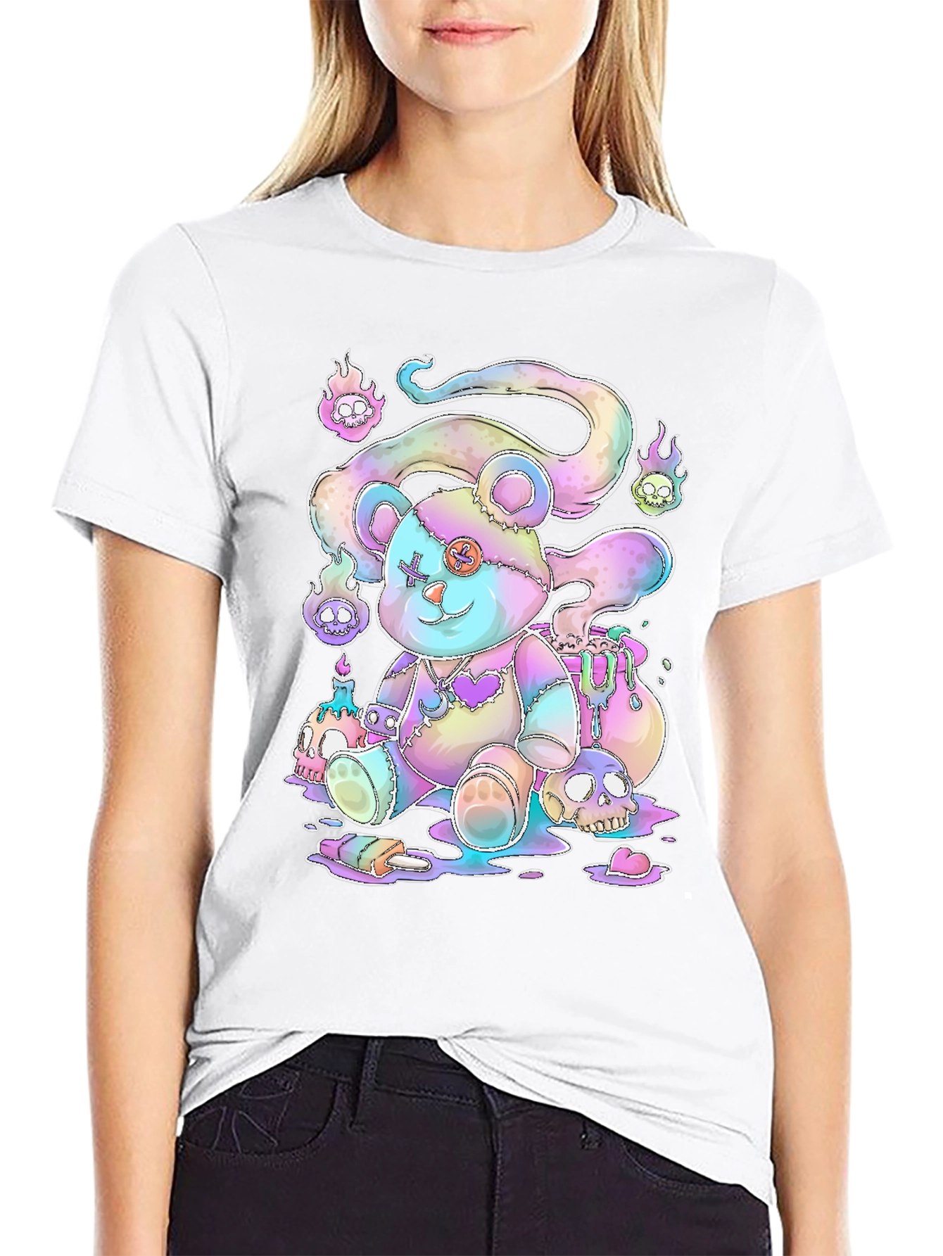 Gothic Pastel Teddy Bear Graphic Tee
