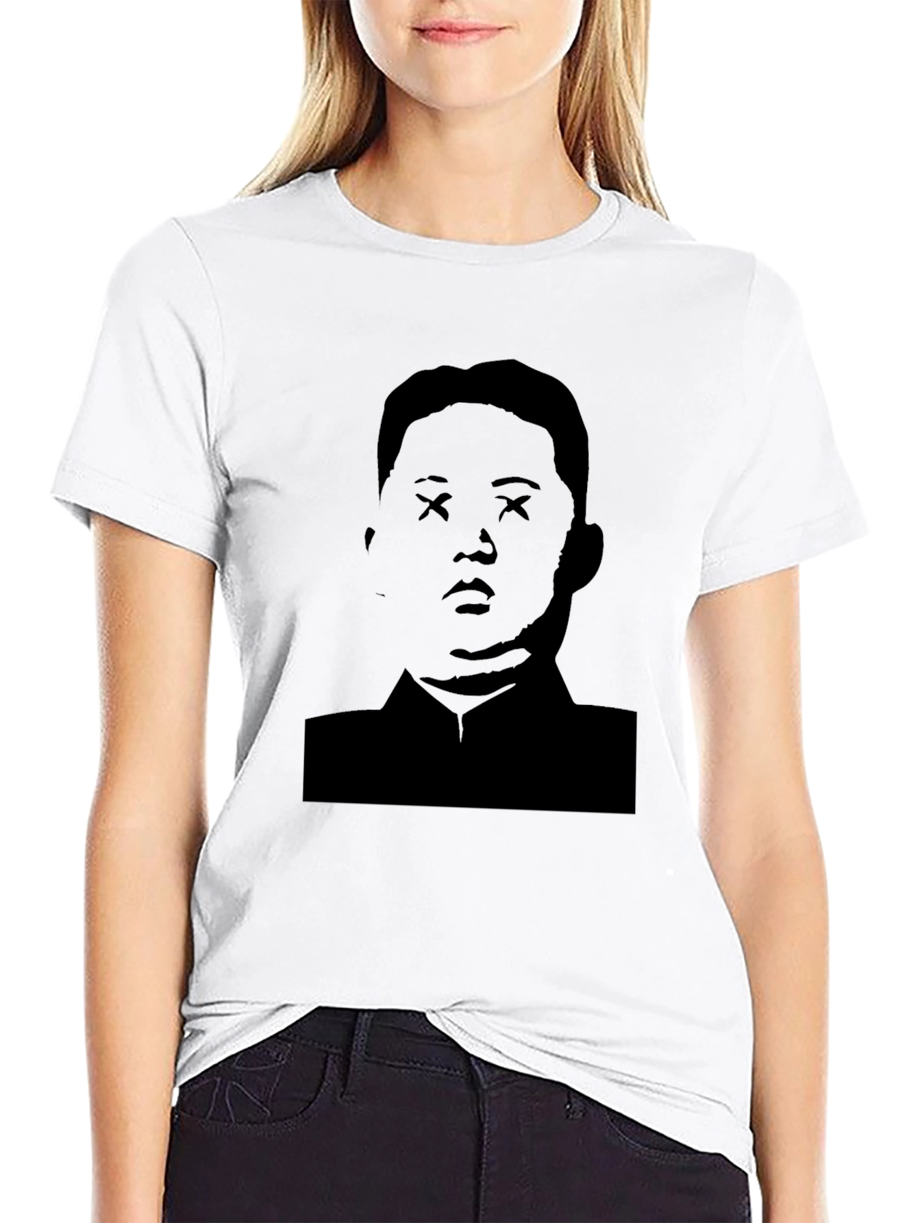 Kim Jong Un X Eyes Black Graphic T-Shirt