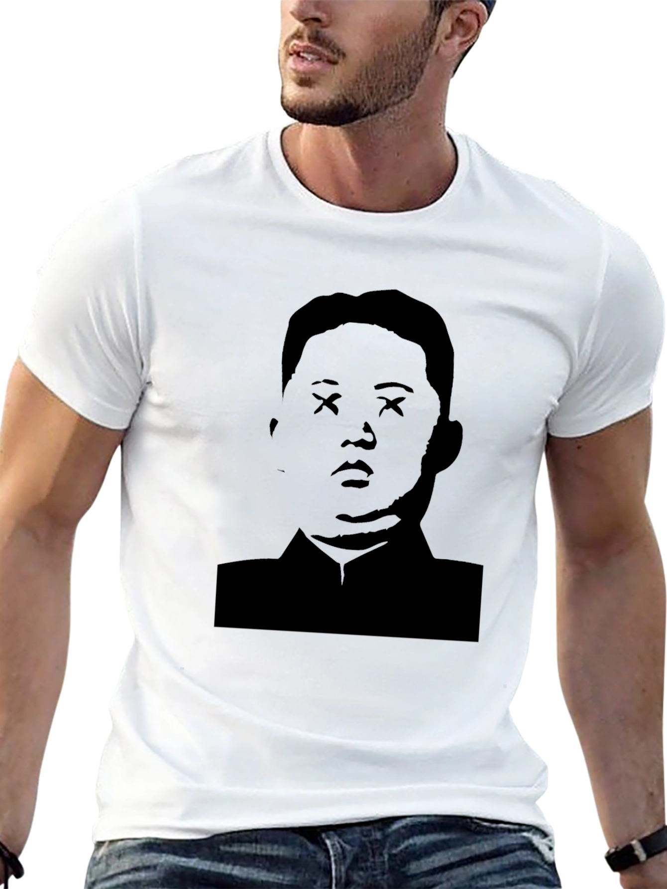 Kim Jong Un X Eyes Black Graphic T-Shirt