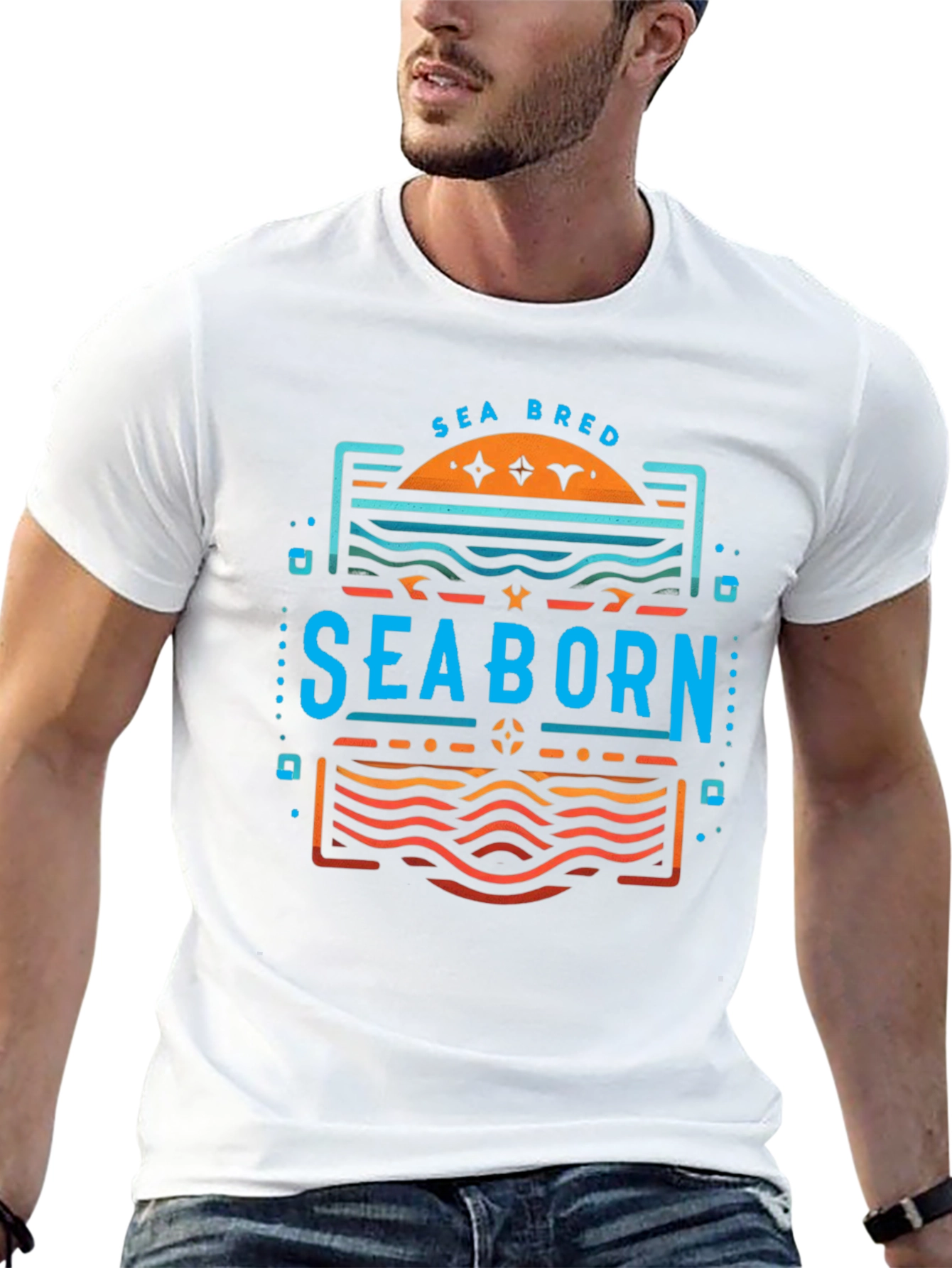 Sea Born Graphic Tee - Coastal Inspired Design