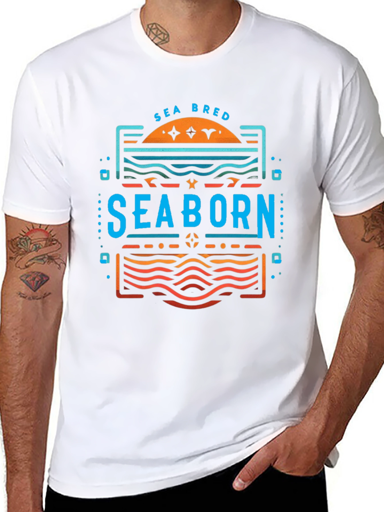 Sea Born Graphic Tee - Coastal Inspired Design