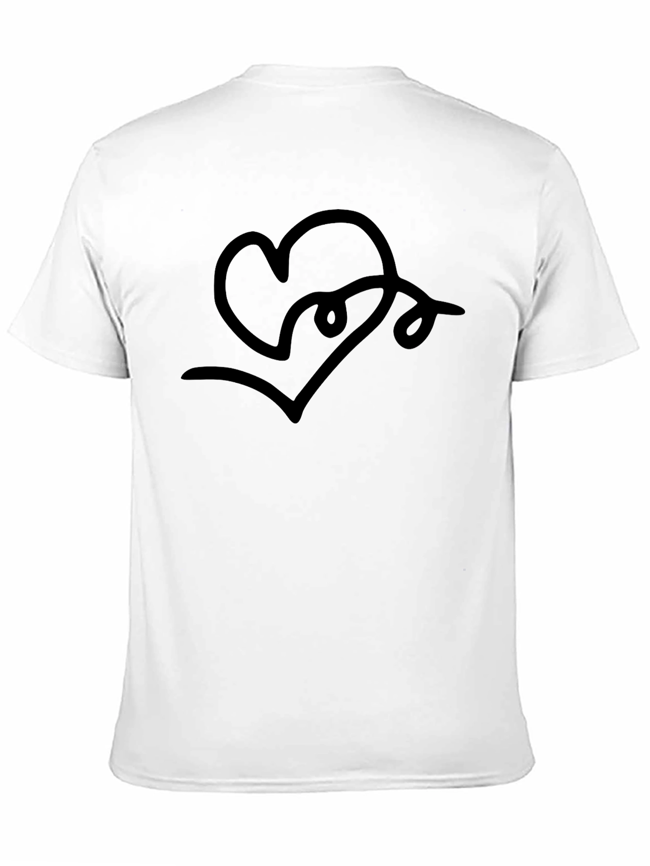 Abstract Heart Line Art T-Shirt - Modern Graphic Tee