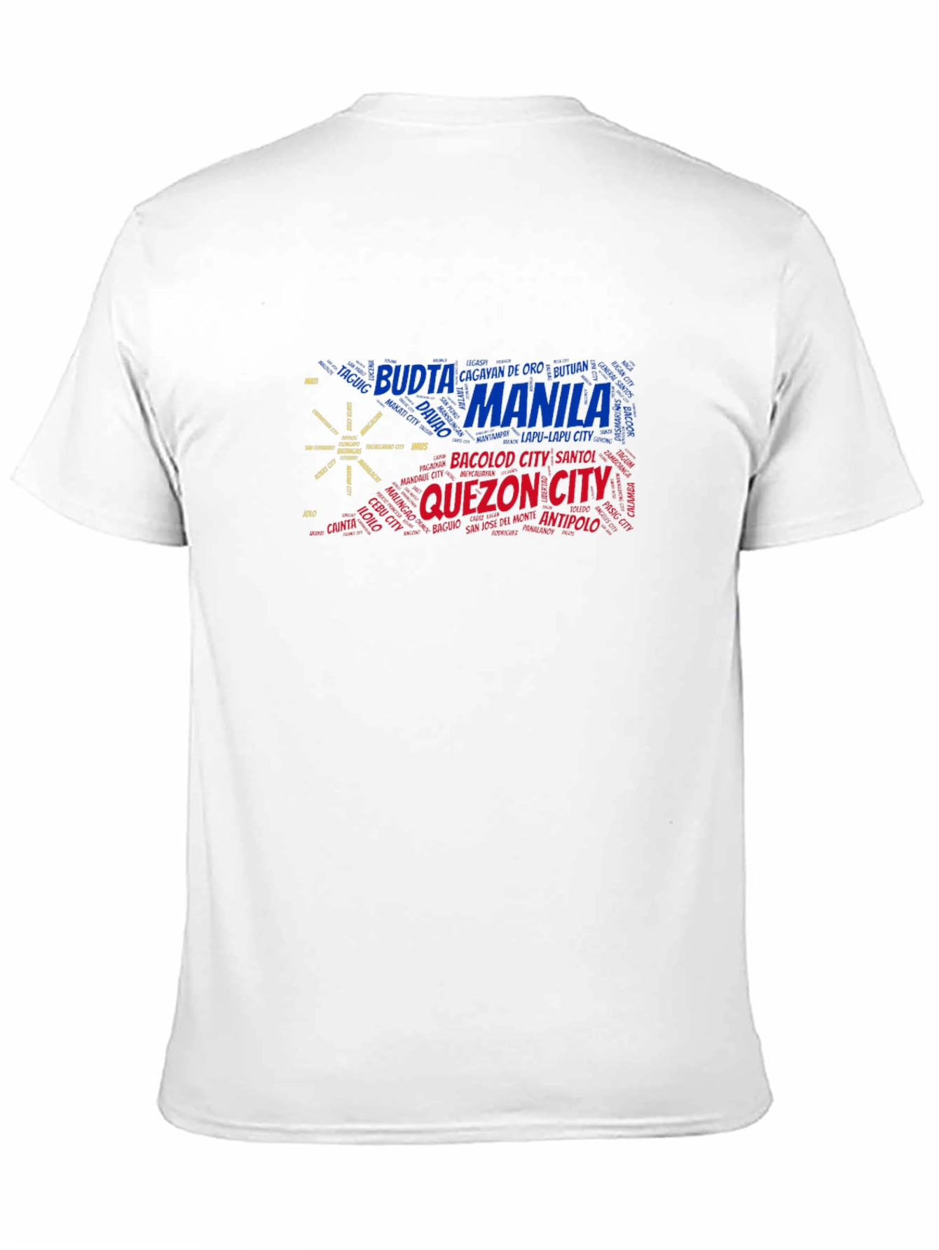 Philippines City Names T-Shirt - Black