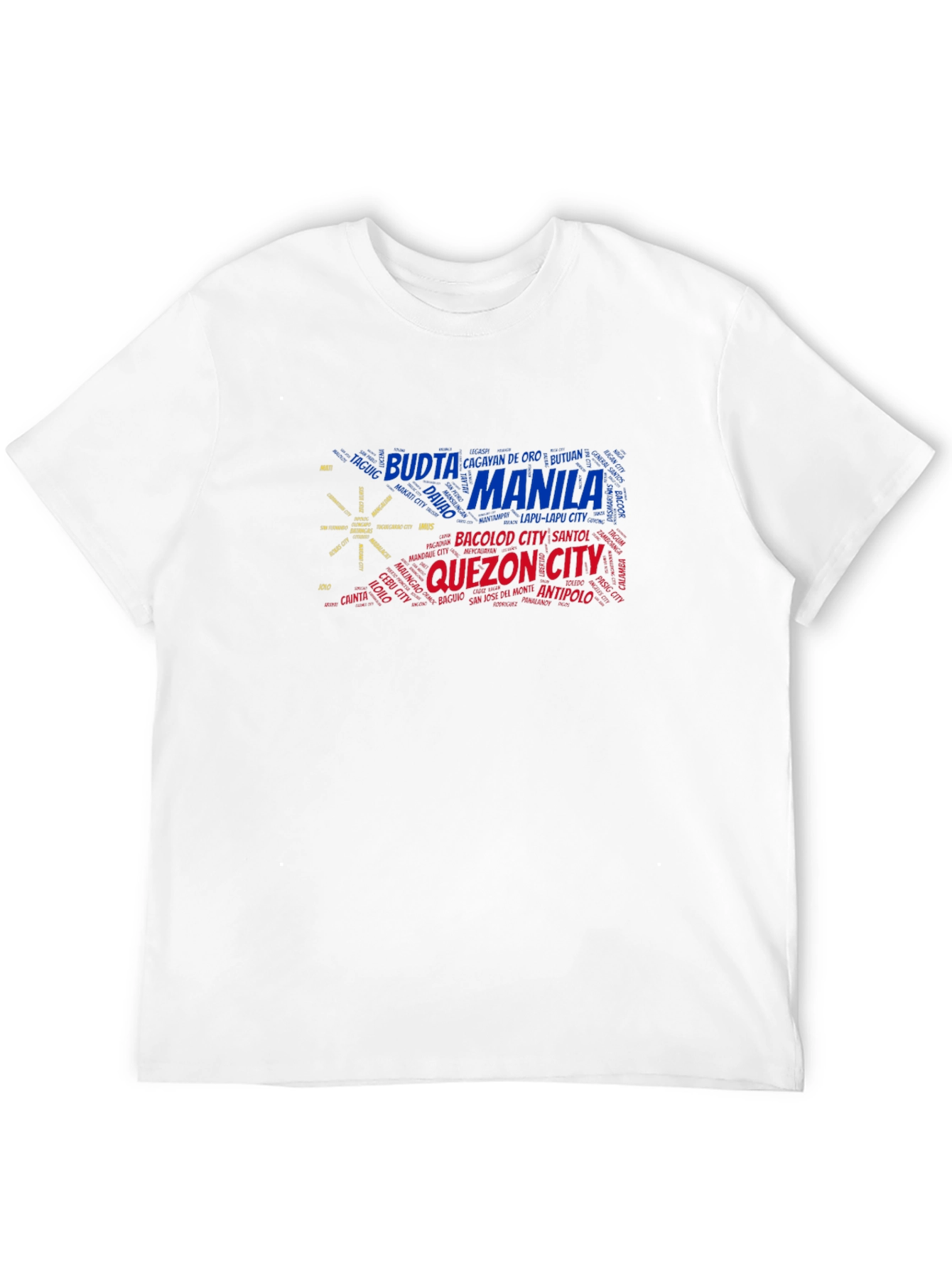 Philippines City Names T-Shirt - Black