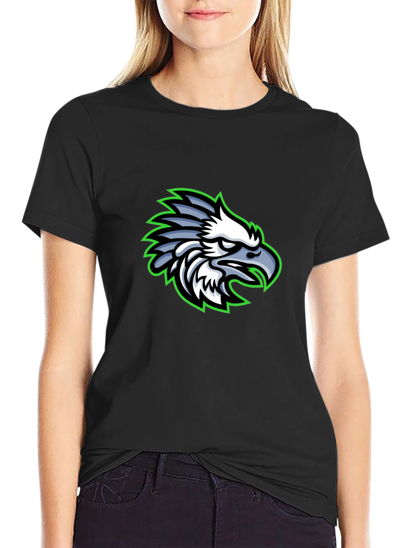 Eagle Graphic Black T-Shirt | Cool Bird Design Tee