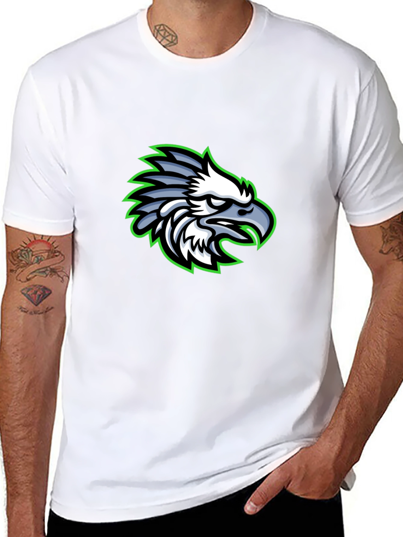 Eagle Graphic Black T-Shirt | Cool Bird Design Tee