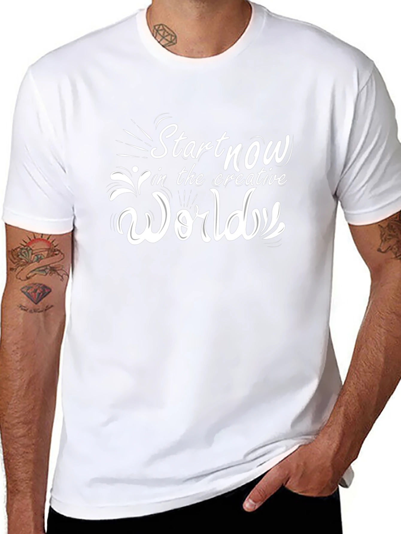 Creative World Black Graphic Tee