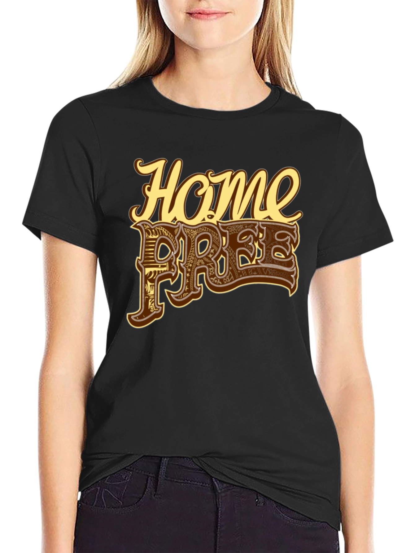 Home Free Graphic Tee - Stylish Black T-Shirt
