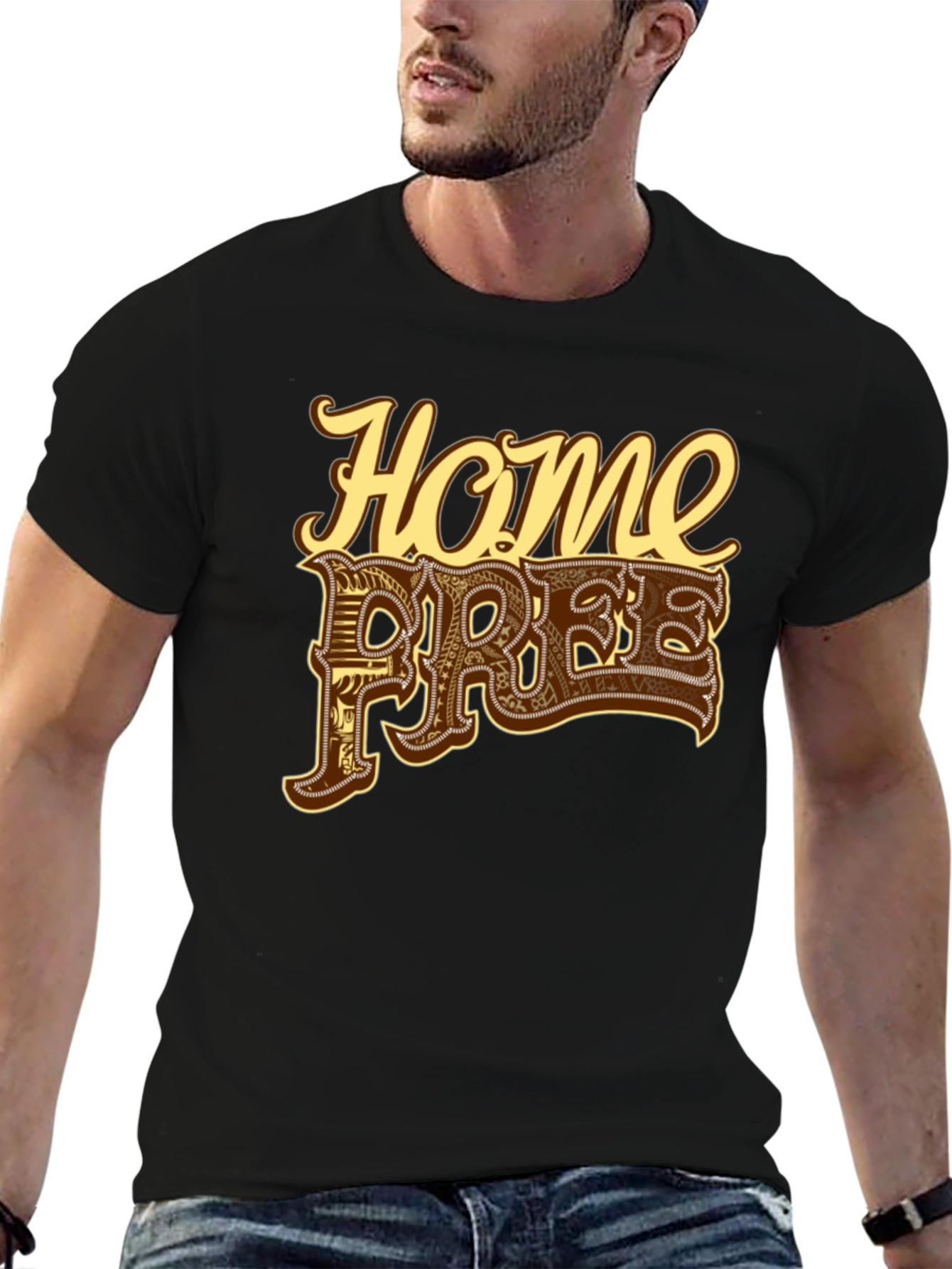 Home Free Graphic Tee - Stylish Black T-Shirt