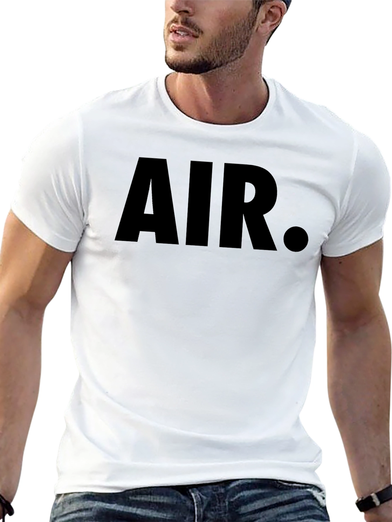 Mens Black Graphic T-Shirt - AIR Print