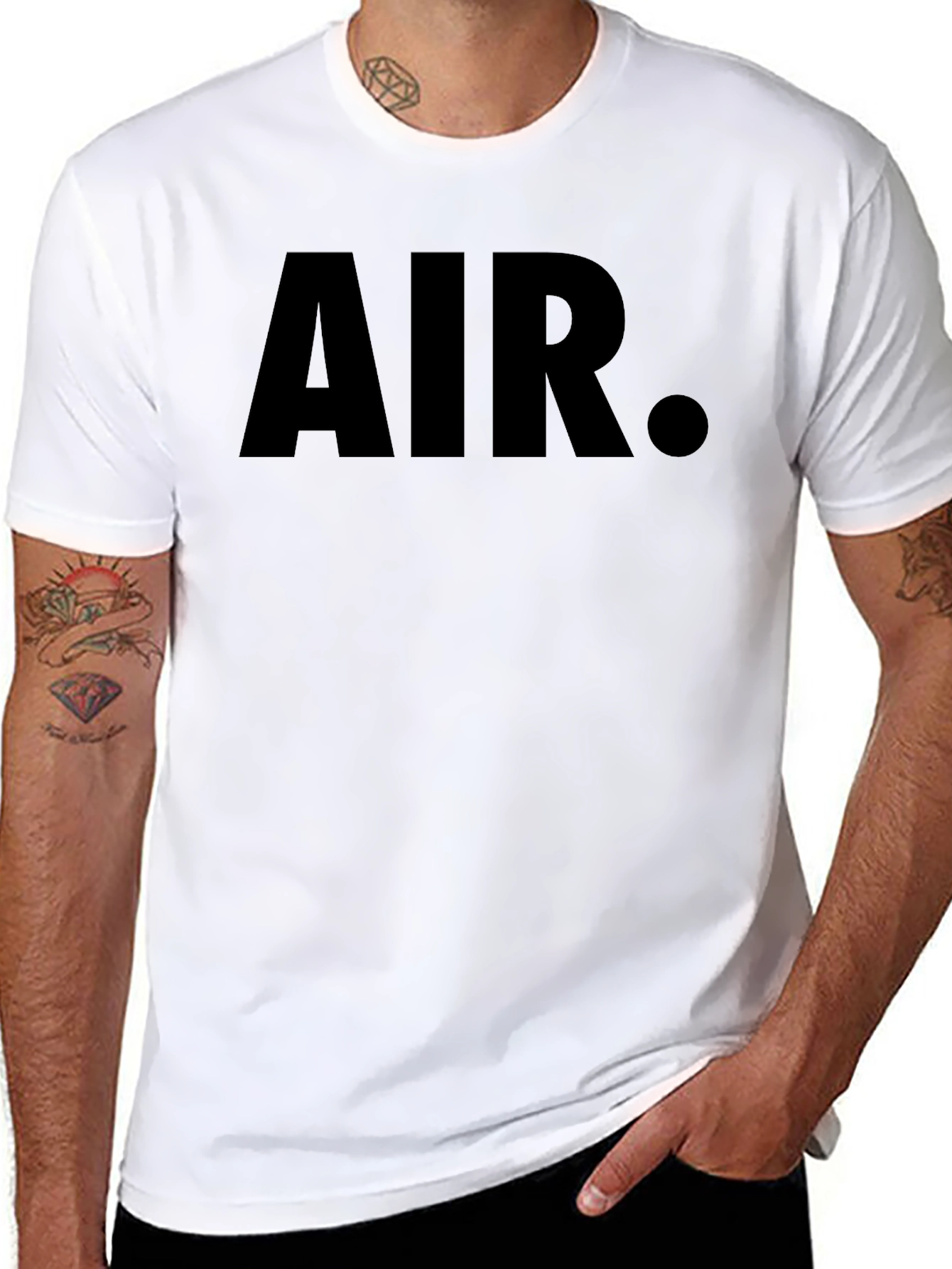 Mens Black Graphic T-Shirt - AIR Print