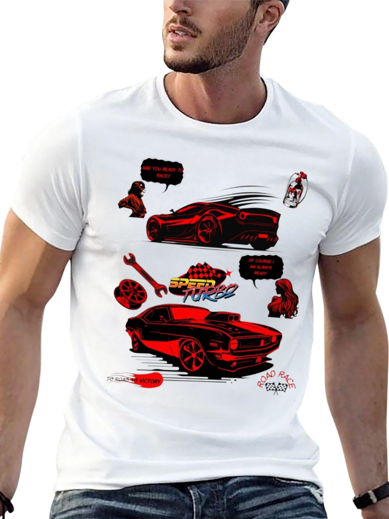 Speed Turbo Car Graphic T-Shirt