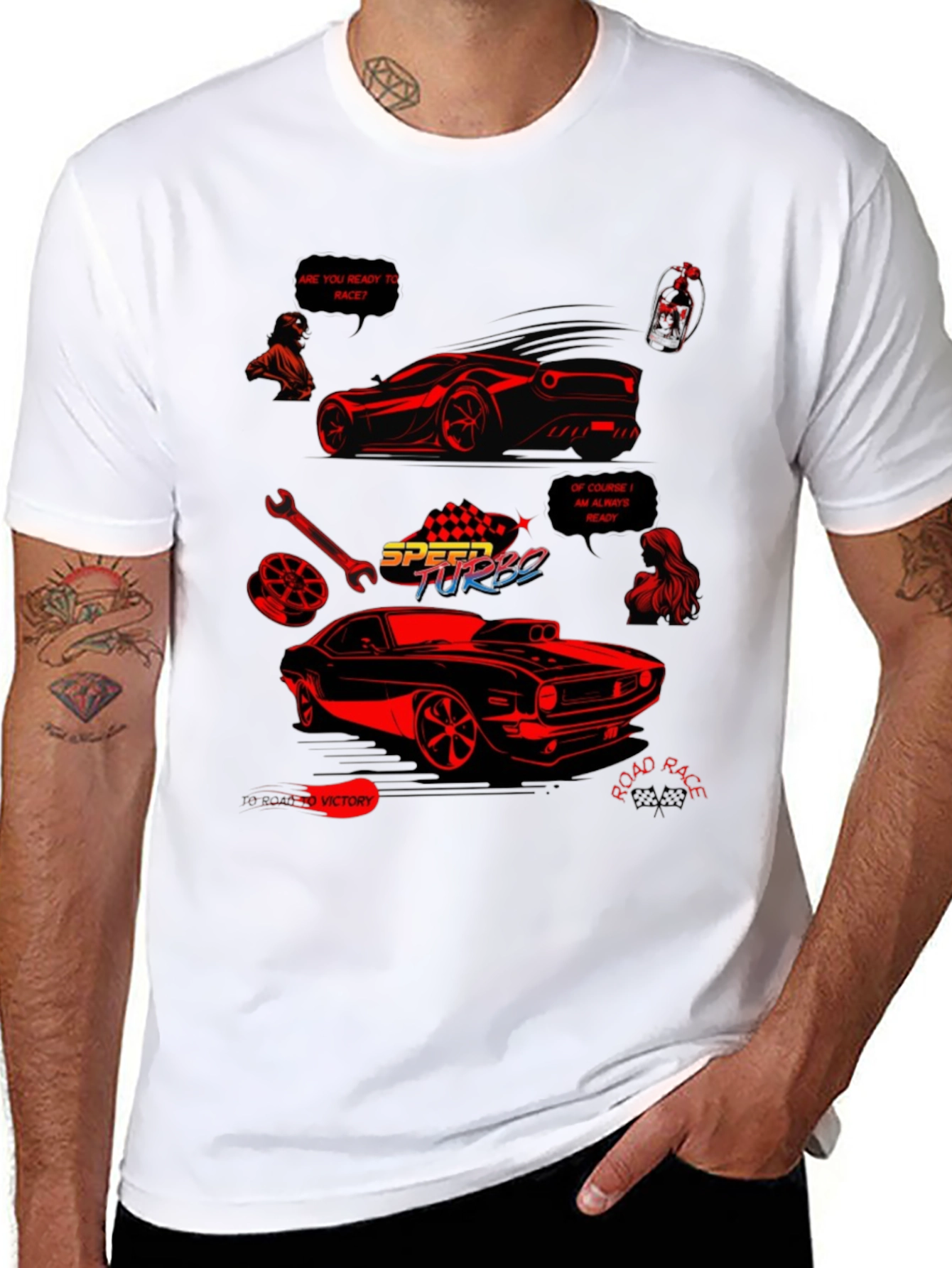 Speed Turbo Car Graphic T-Shirt