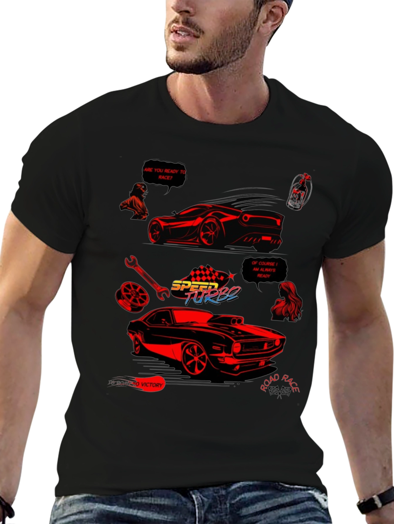 Speed Turbo Car Graphic T-Shirt