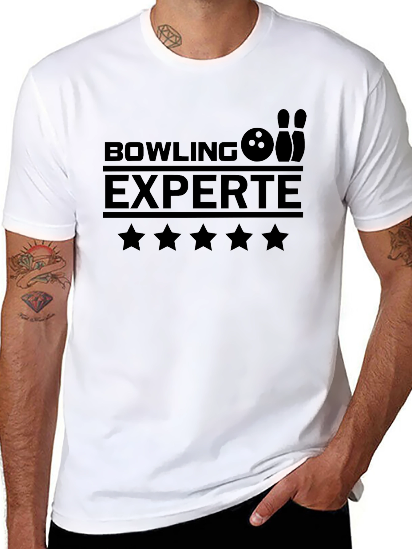 Bowling Experte Black Graphic Tee