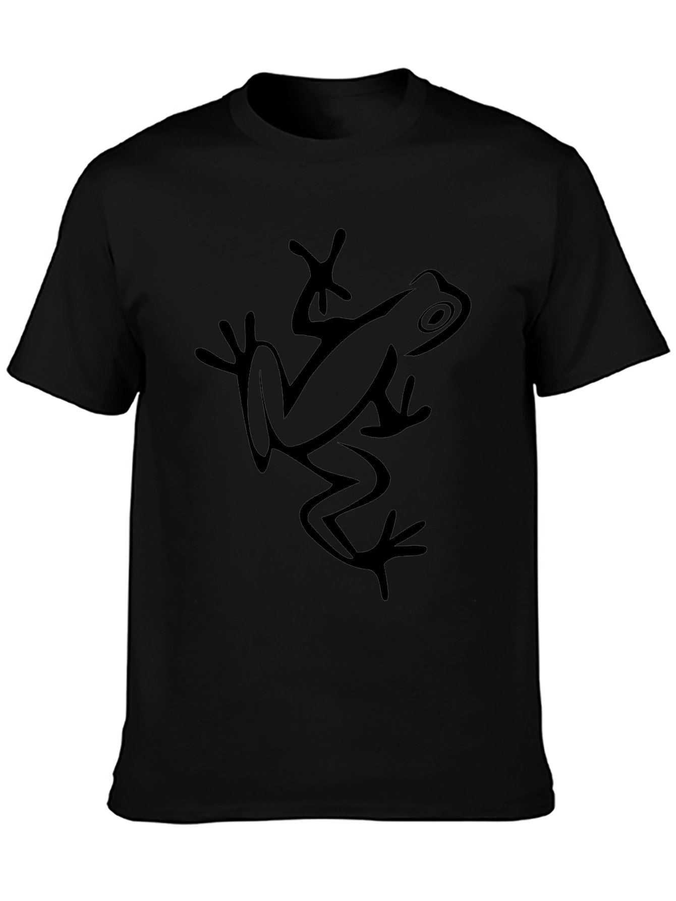 Frog Graphic Tee - Black Cotton T-Shirt