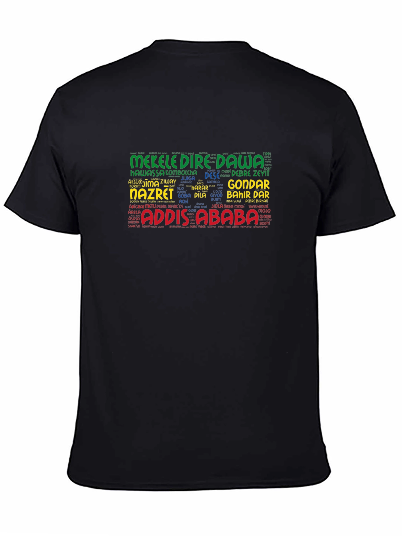 Ethiopian Cities Word Art T-Shirt