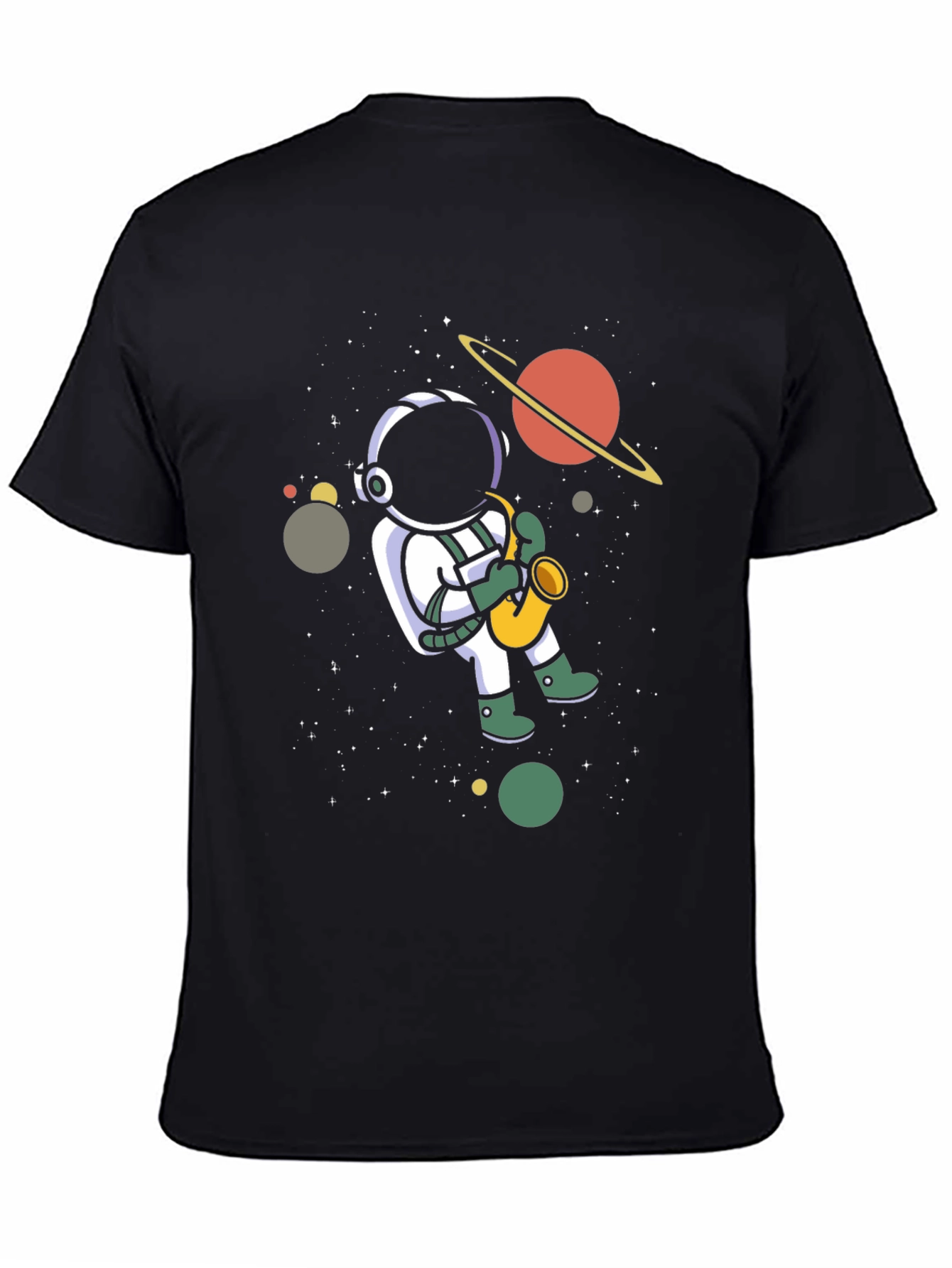 Astronaut Saxophone T-Shirt - Space Music Tee