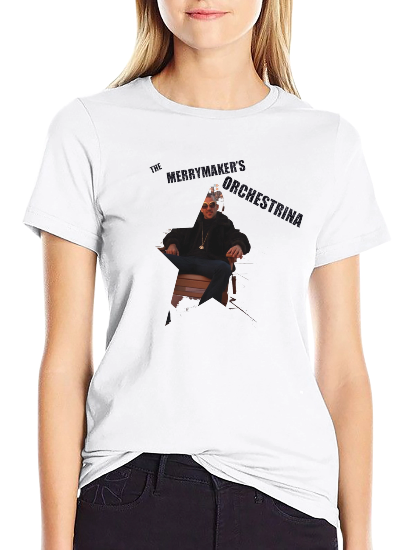 Black Short Sleeve T-Shirt with Graphic Design