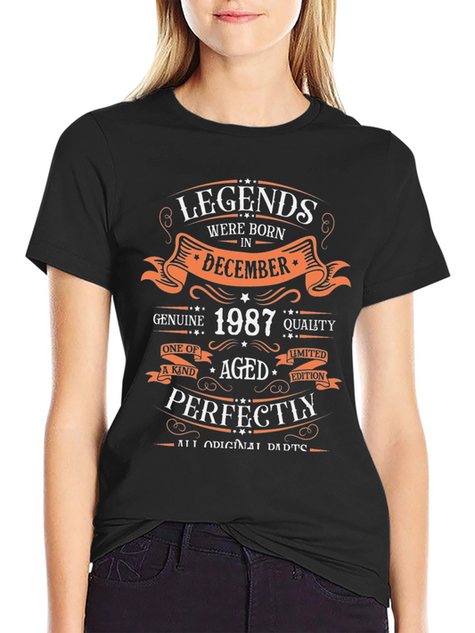 Legends Born in December 1987 Graphic T-Shirt