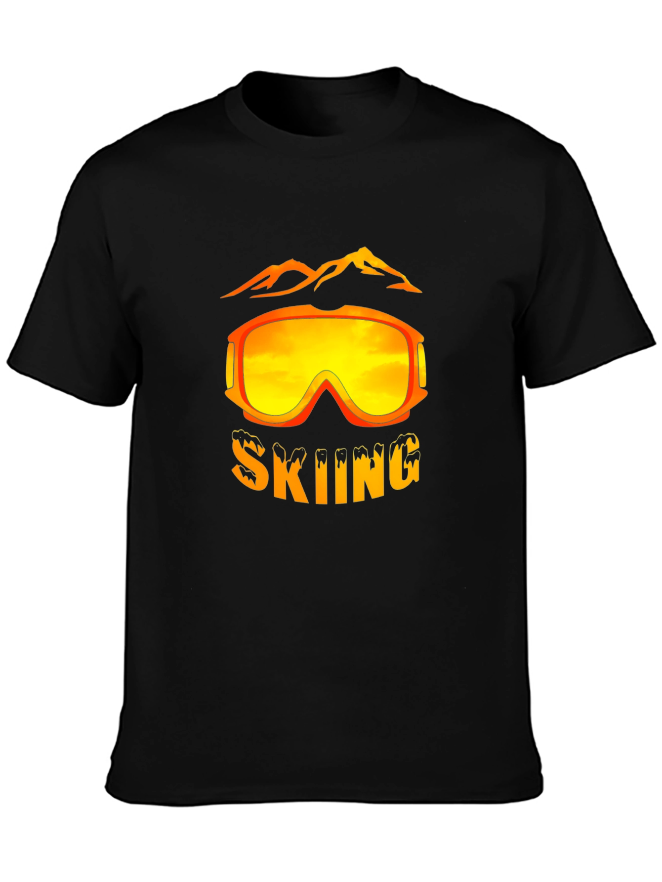Skiing Graphic Tee - Mountain Adventure T-Shirt