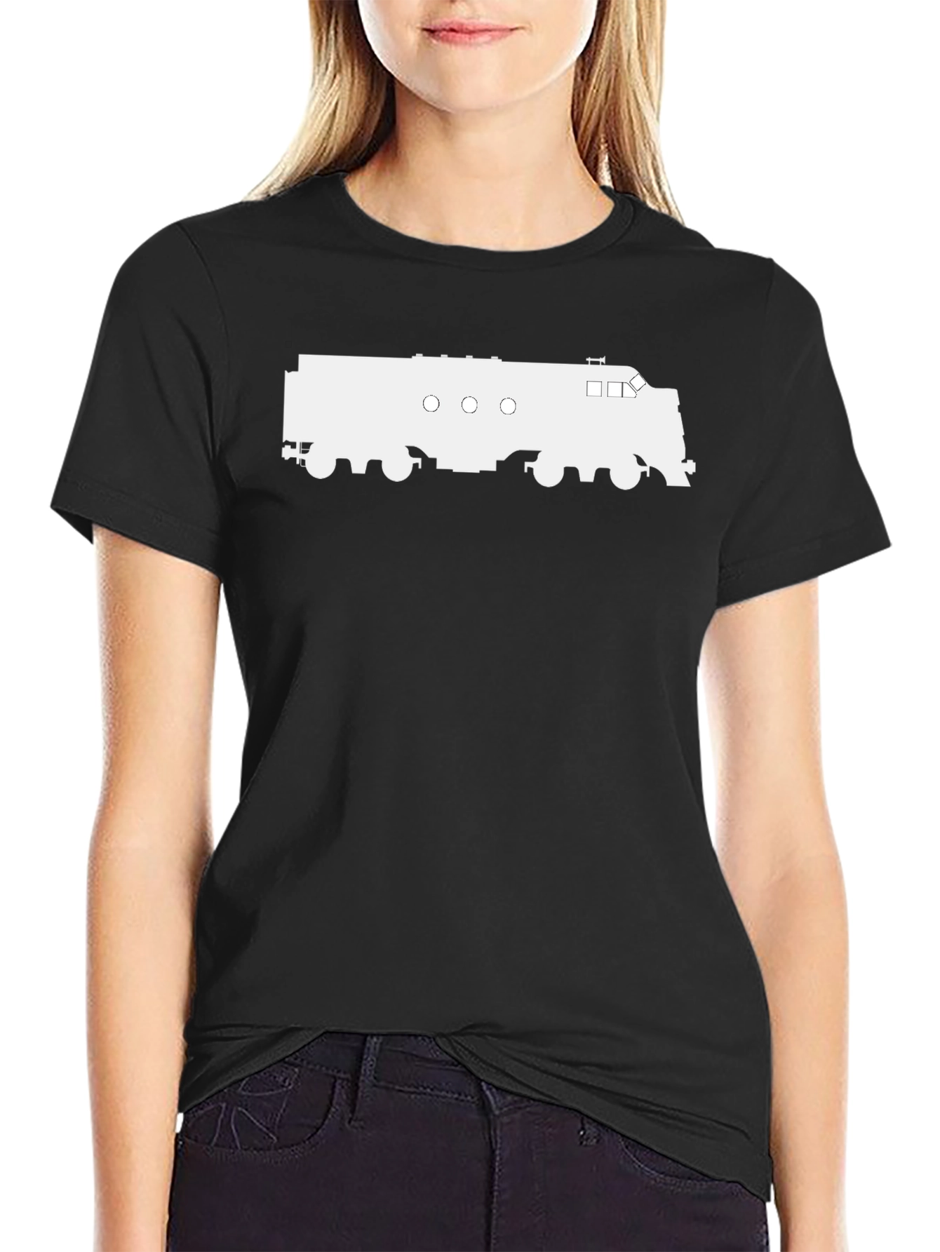Fire Truck Silhouette T-Shirt