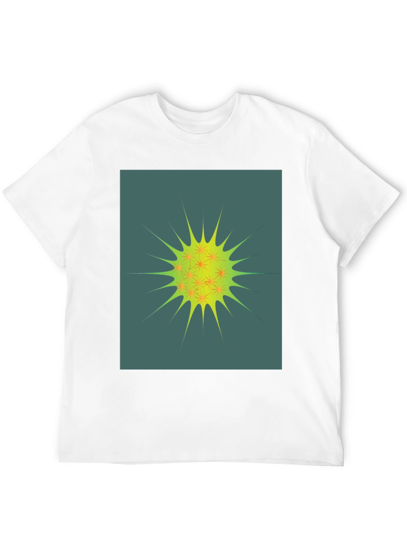Abstract Spiky Graphic Tee - Unisex Black T-Shirt