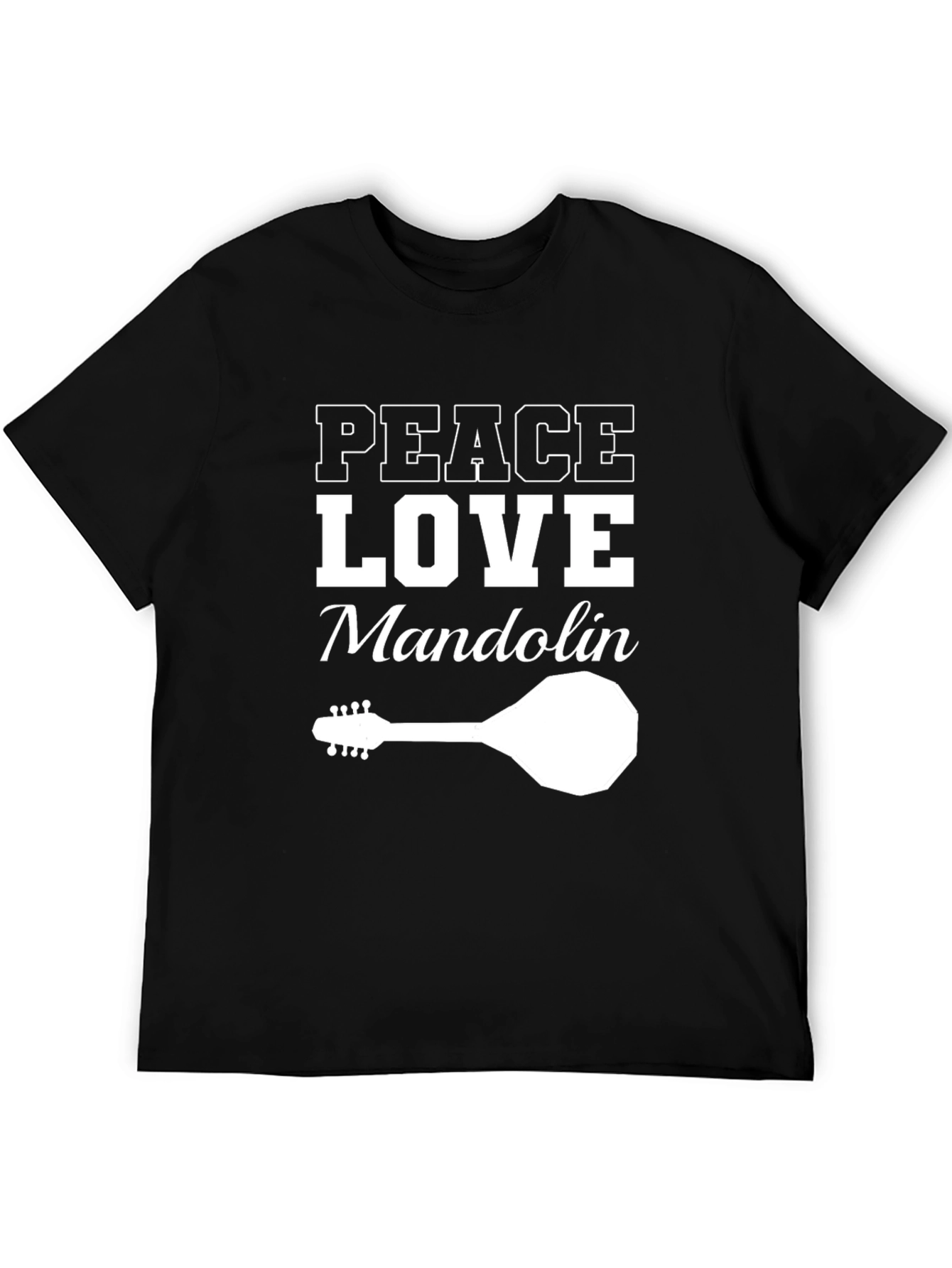 Peace Love Mandolin T-Shirt - Music Lover Tee