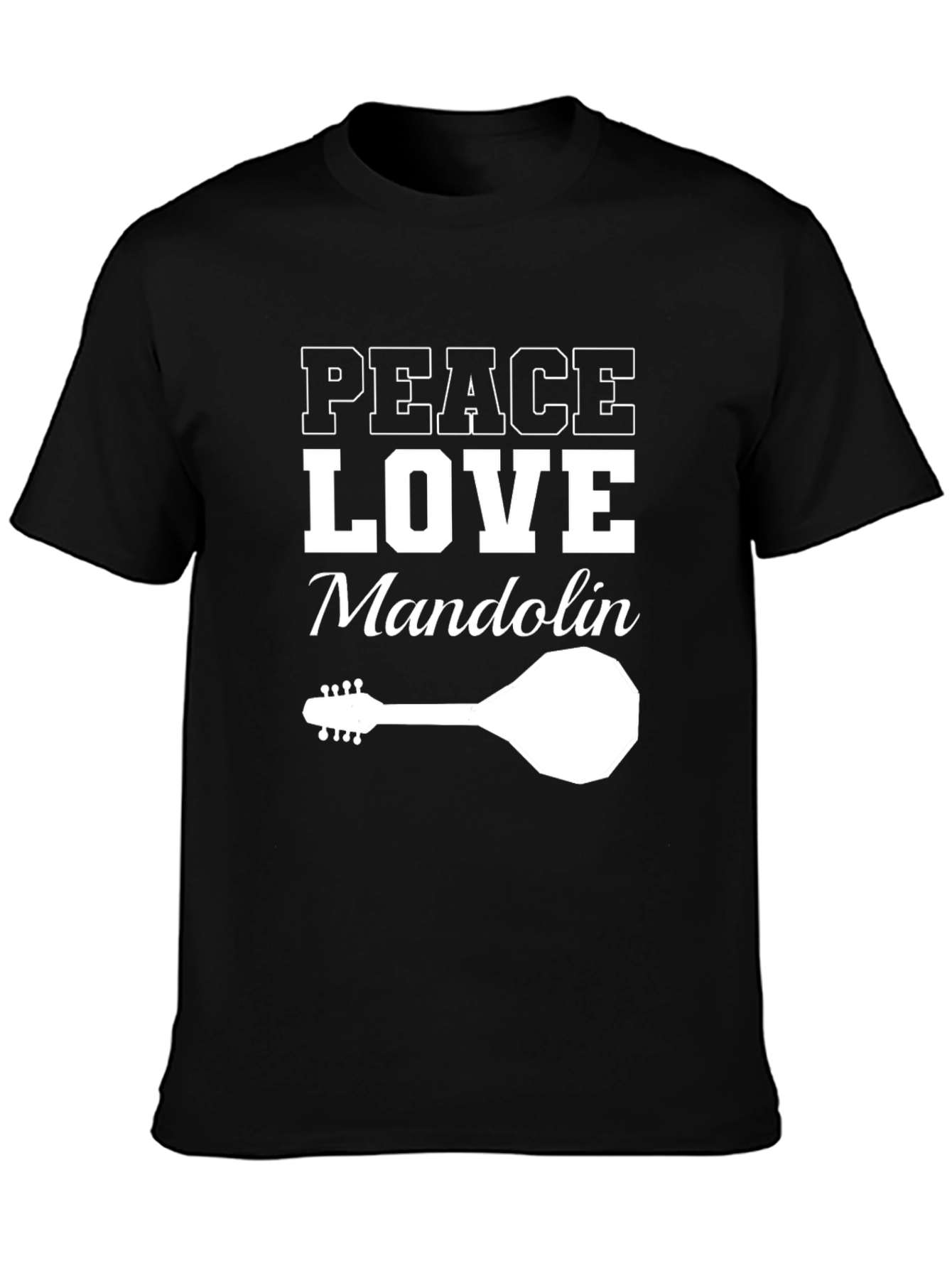 Peace Love Mandolin T-Shirt - Music Lover Tee