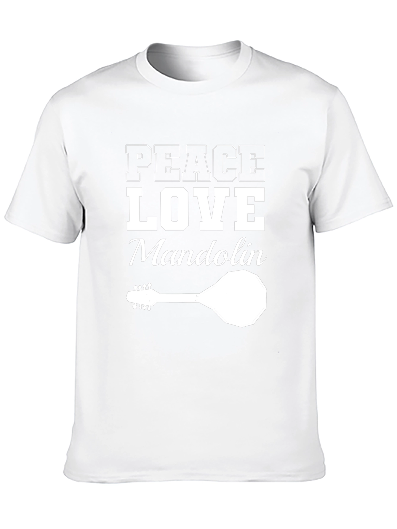 Peace Love Mandolin T-Shirt - Music Lover Tee