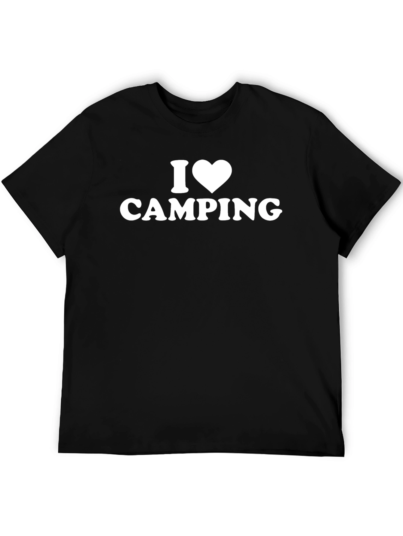I Love Camping T-Shirt - Black Cotton Blend