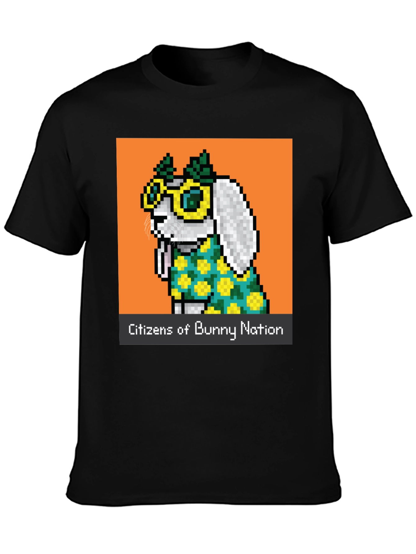 Bunny Nation Pixel Art Graphic T-Shirt