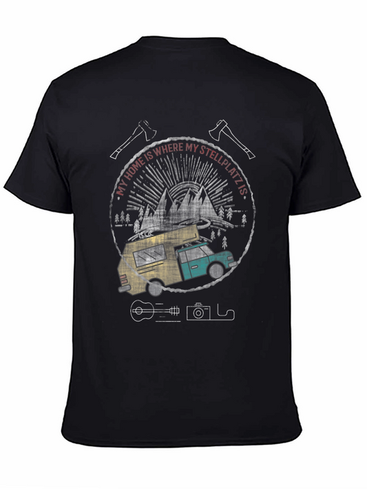 Stellplatz Camper T-Shirt - Adventure Ready