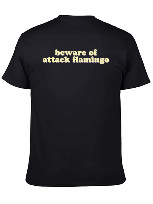 Beware of Attack Flamingo T-Shirt Funny Bird Tee
