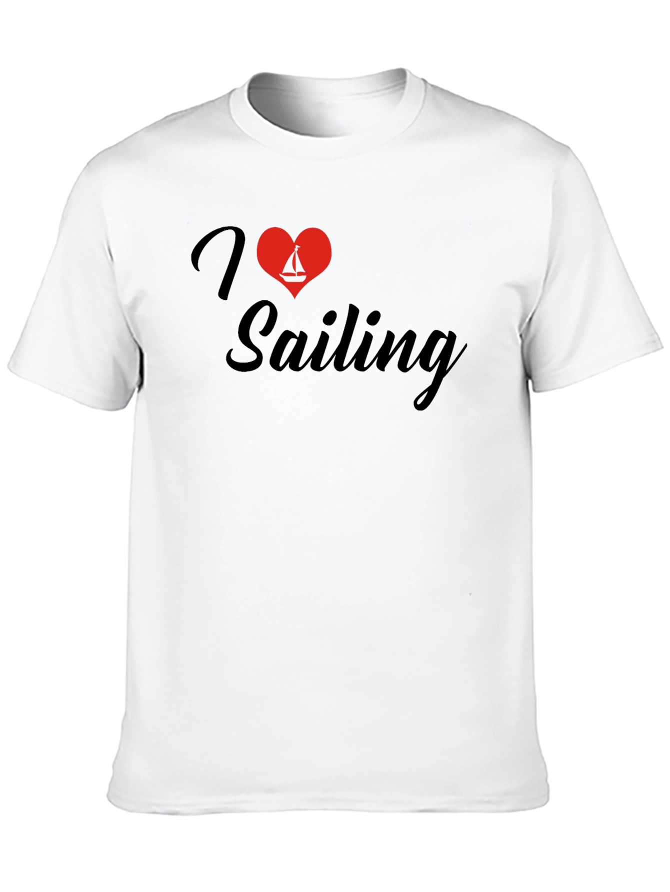 I Love Sailing Black T-Shirt