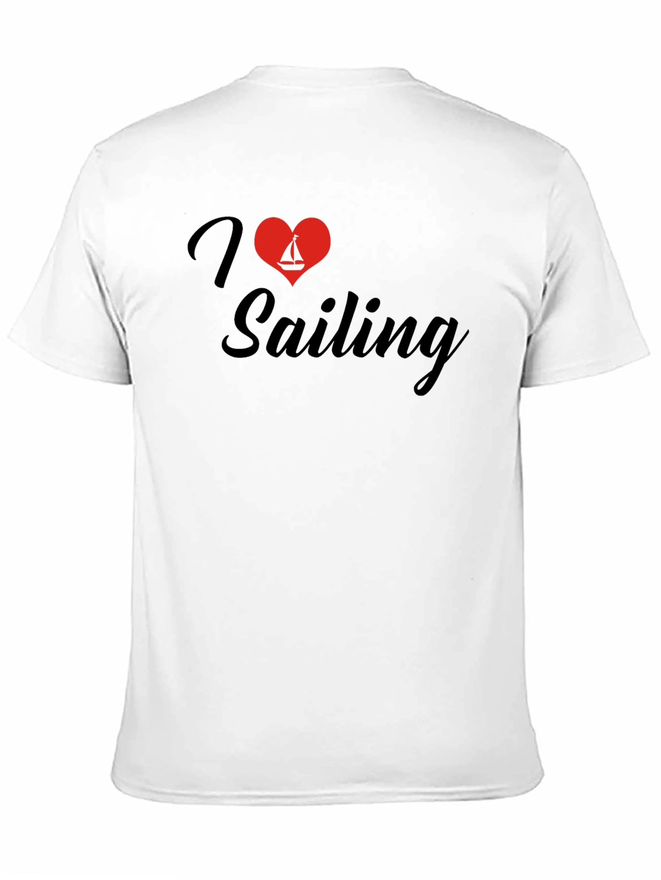 I Love Sailing Black T-Shirt