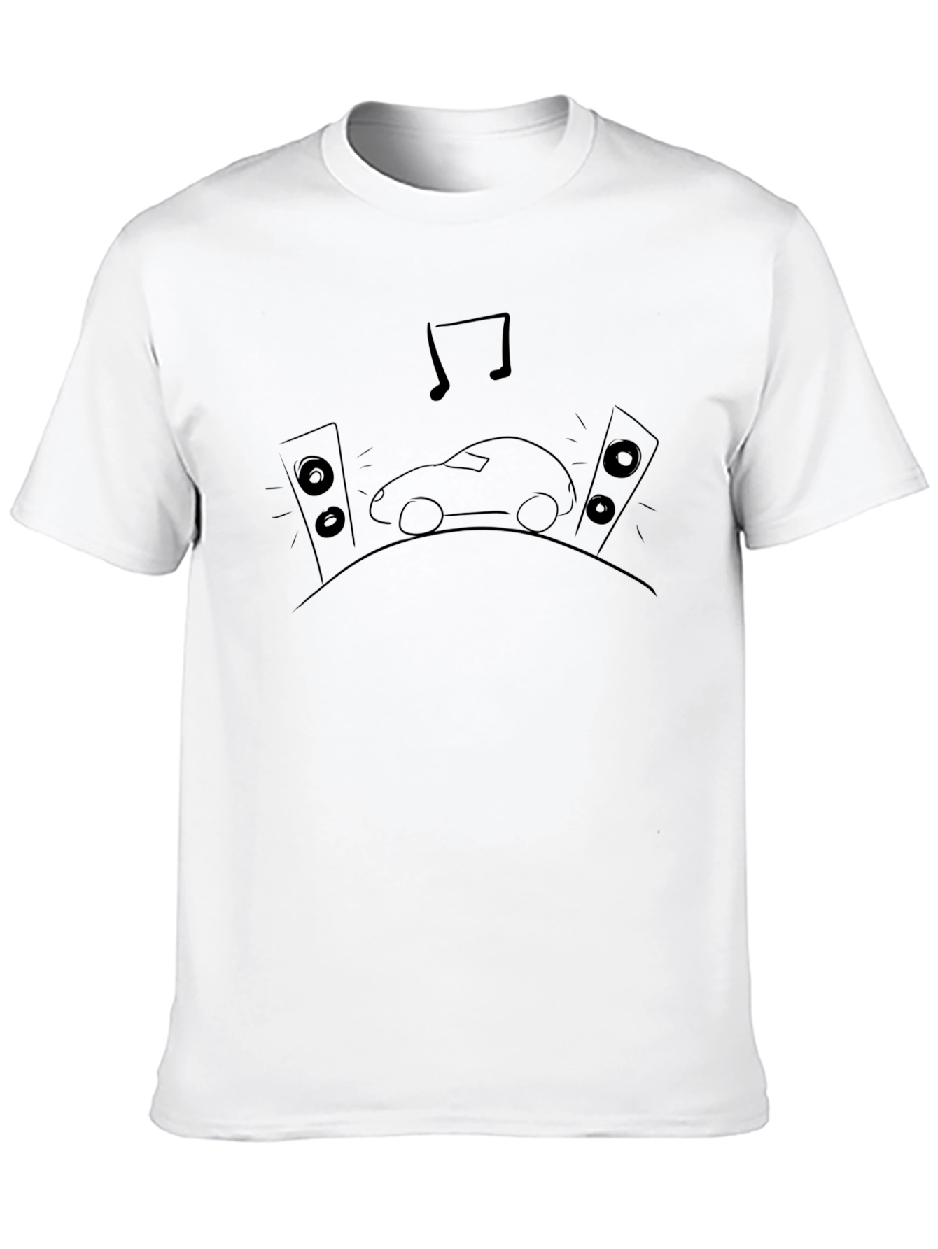 Black Graphic Tee - Car Music Speakers